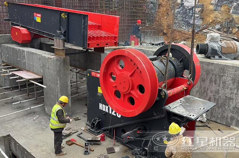 破碎生产线安装现场