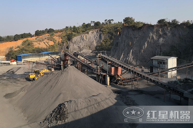 煤矸石破碎加工生产客户现场
