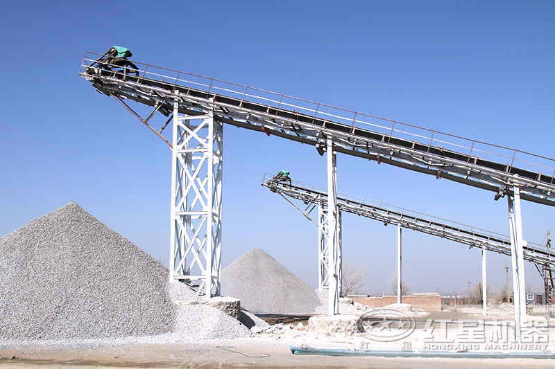 800吨大型石料厂生产现场